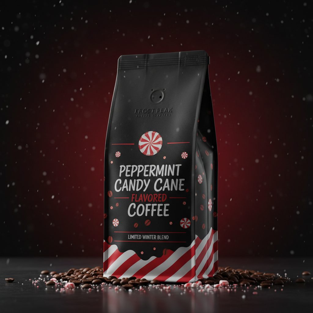Candy Cane Peppermint Flavored Coffee bag product shot