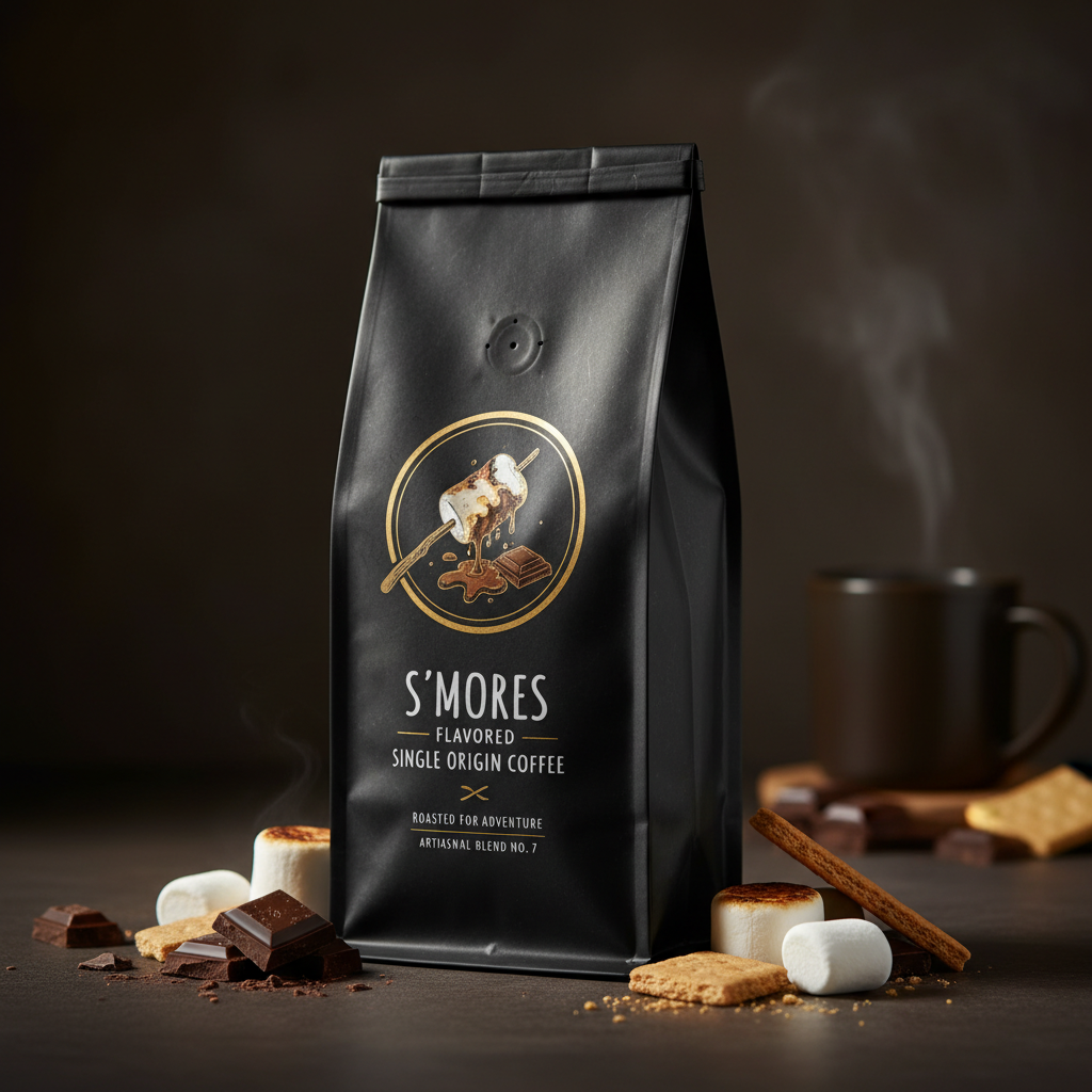 S'mores Flavored Single Origin Coffee bag product shot